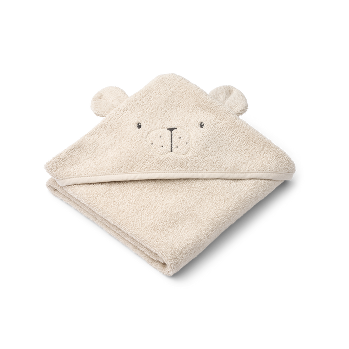 Liewood - Hooded Towel - Organic Cotton - Polarbear - Sandy