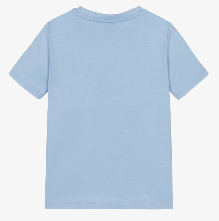 HUGO BOSS Boys Pale Blue Cotton T-Shirt
