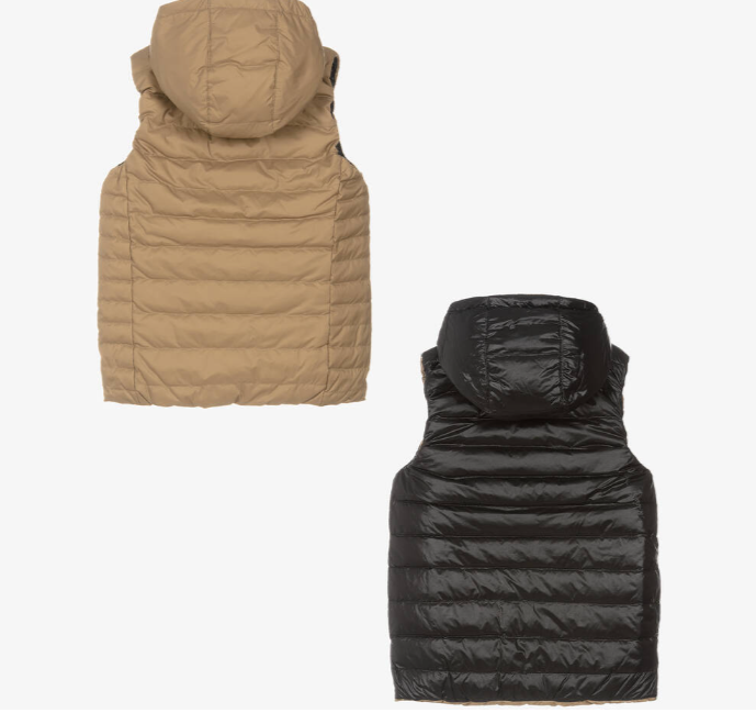 HUGO BOSS Boys Reversible Beige & Black Gilet