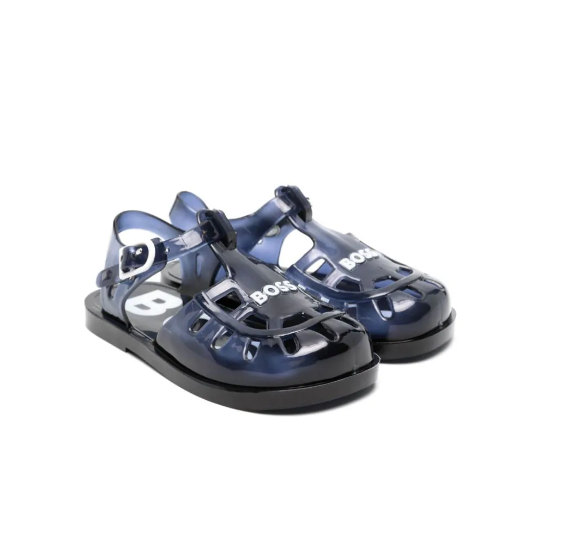 HUGO BOSS logo-embossed jelly sandals