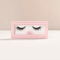 Iconic Demi a flared half lash with full volume, long length, and defined spiky fibers.
