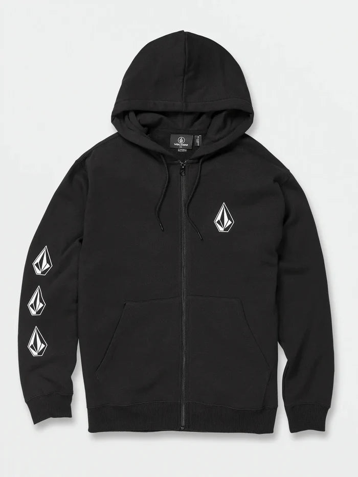 Volcom Iconic Stone Zip Jacket, black men’s fleece hoodie size S