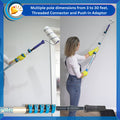 IGADPole – 17ft Telescopic Pole with Threaded Connector, Feather Duster and Paint Roller Adapter