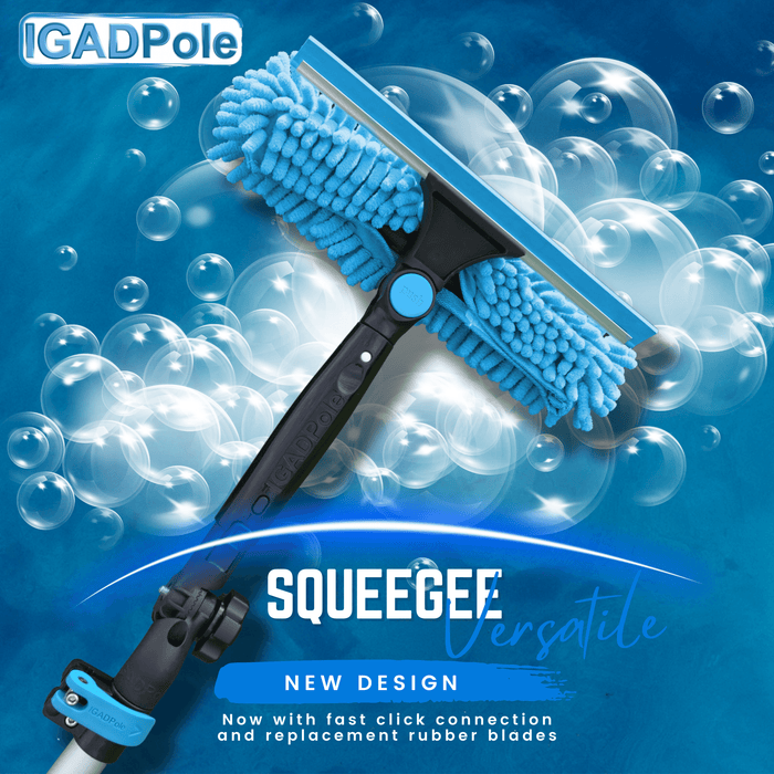 IGADPole 3.6m (12ft) Dusting Set: Extension Pole, Squeegee and 3 Dusting Attachments