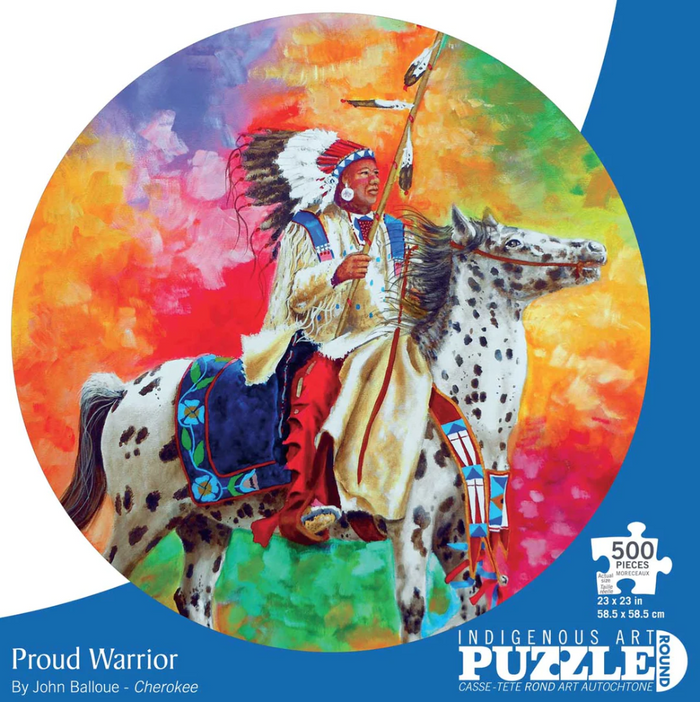 INDIGENOUS COLLECTION 500 Piece Round Puzzle - Proud Warrior