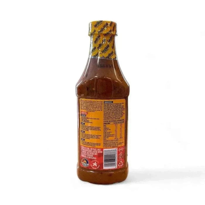 750ml bottle of Jan Braai Basting Prego South African grilling sauce