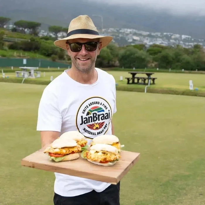 Jan Braai Basting Prego 750ml bottle with South African-style grilling sauce