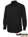 JBS Adults Classic long sleeve poplin shirt in black perfect for stylish looks