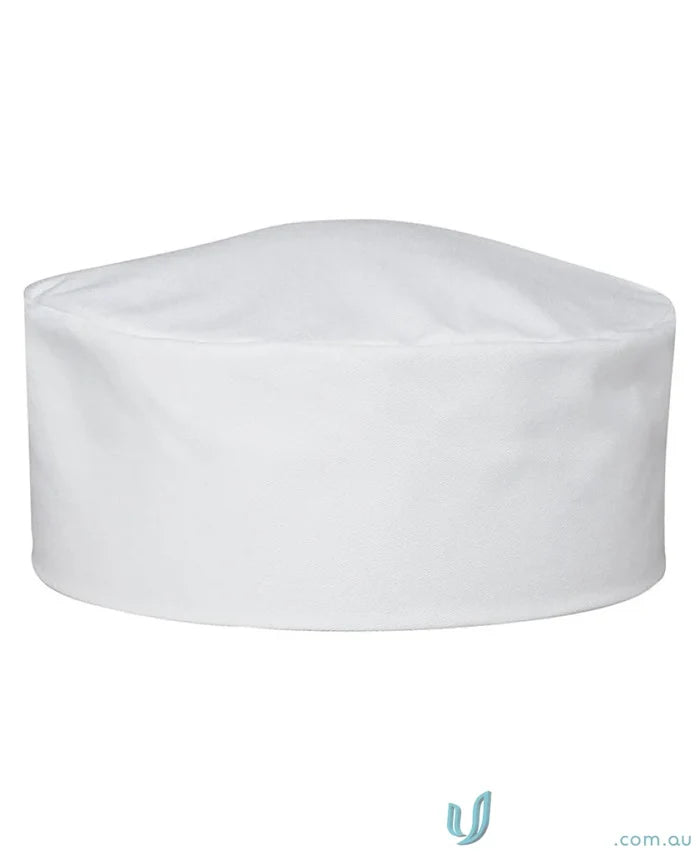White chefs hat from JBs Chefs Cap perfect for kitchen work uniforms and workwear