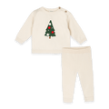 Jolly Christmas 3D Knit Baby Pullover and Pant SET, Organic Cotton