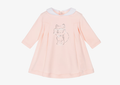 KARL LAGERFELD  Baby Girls Pink Cotton Dress with Choupette Motif