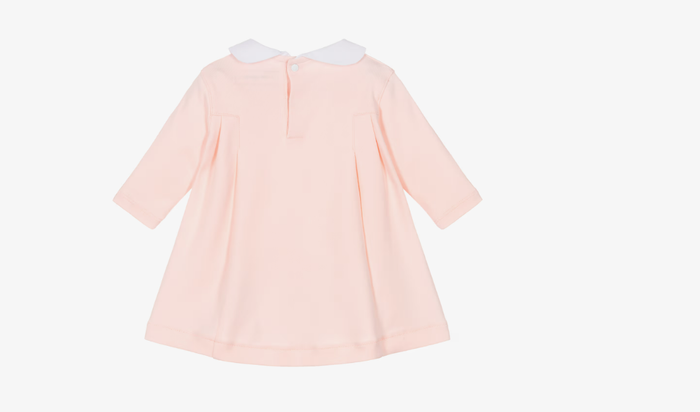KARL LAGERFELD  Baby Girls Pink Cotton Dress with Choupette Motif
