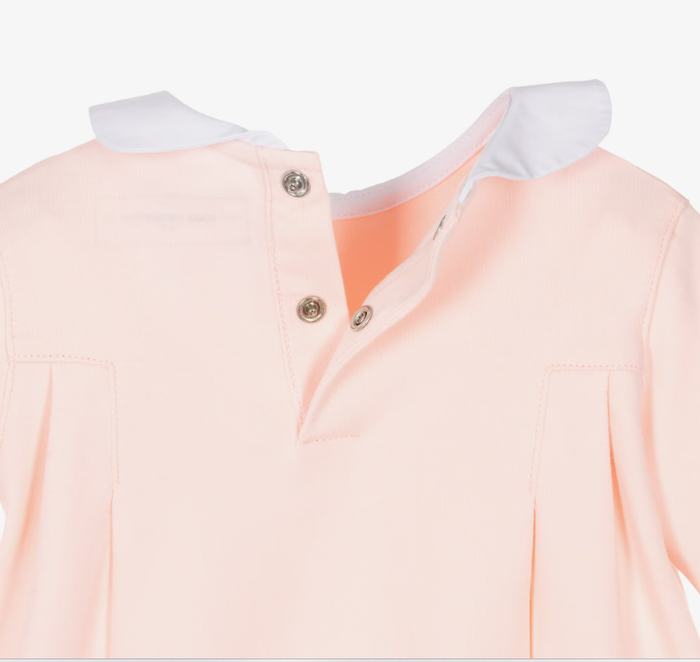 KARL LAGERFELD  Baby Girls Pink Cotton Dress with Choupette Motif