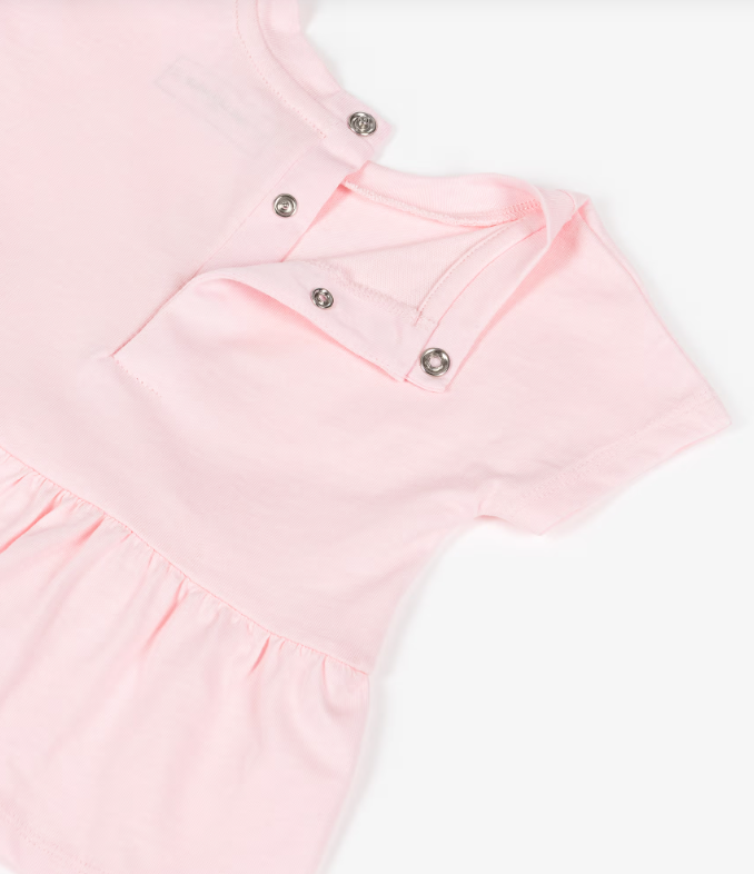 KARL LAGERFELD Baby Girls Pink Cotton Top & Leggings Set with Choupette Logo