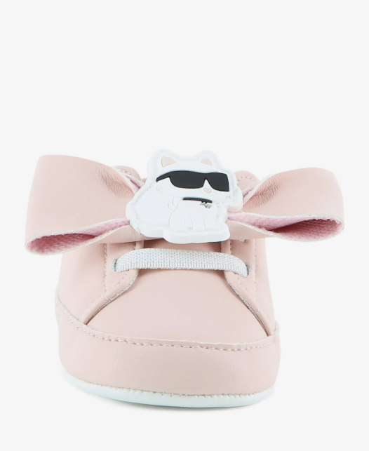 KARL LAGERFELD bow-detail Choupette-patch pre-walkers