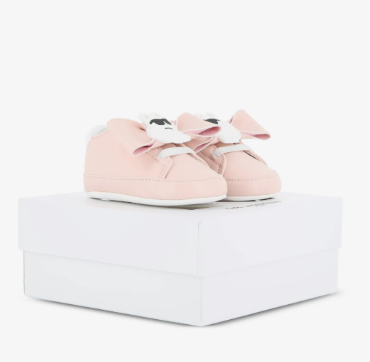 KARL LAGERFELD bow-detail Choupette-patch pre-walkers