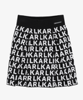 KARL LAGERFELD logo-intarsia pleated skirt