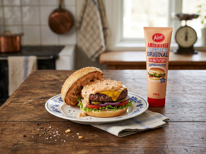 Kavli Amerikansk Hamburgerdressing Original 230g (8.11 oz) – Authentic Scandinavian Burger Dressing
