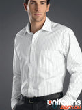 Classic stripe shirt style 208-jk Keval grey mens long-sleeved dress shirt
