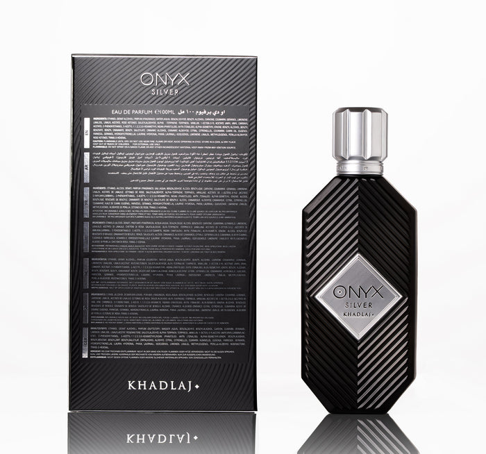 KHADLAJ ONYX SILVER 100 ML EAU DE PARFUM FOR MEN AND WOMEN - Khadlaj Perfumes