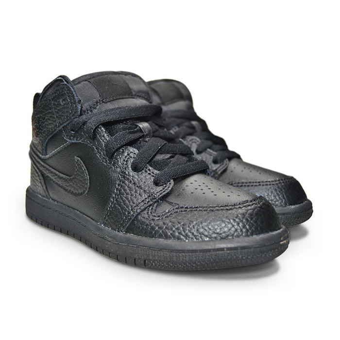 Kids Nike Air Jordan 1 Mid (PS) "Triple Black"