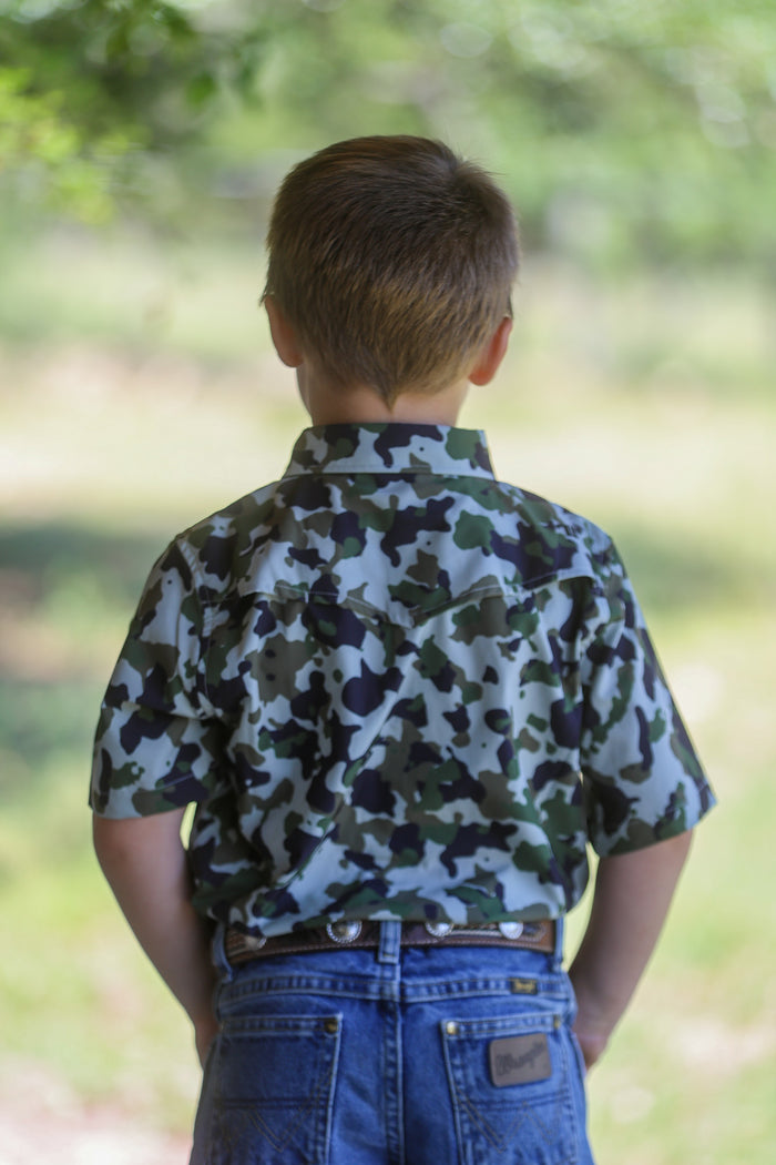 Kid's Camo 2.0 SS Snap Shirt