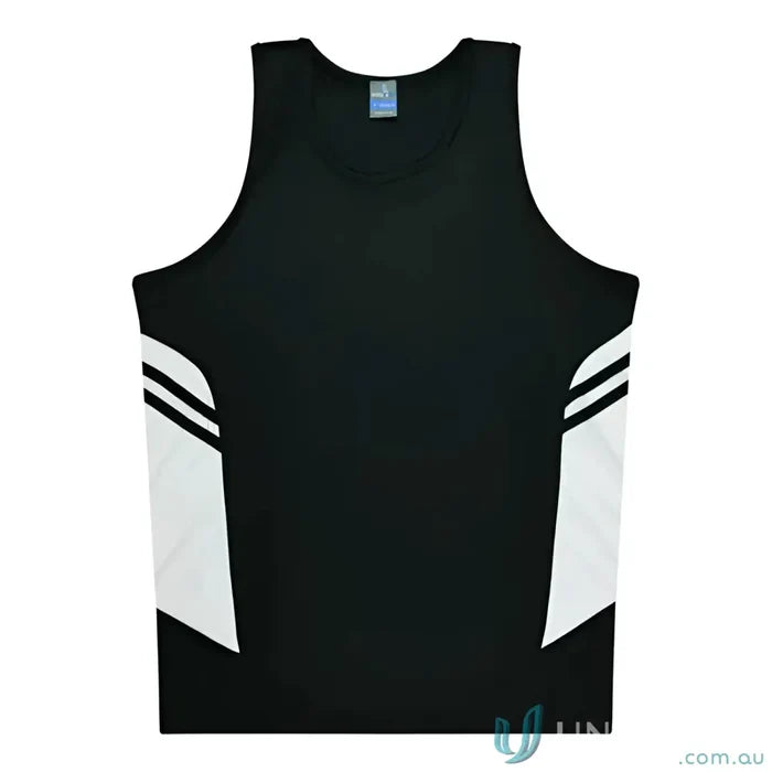 Aussie Pacific 3111 Kids Thames Dark Singlet in Black