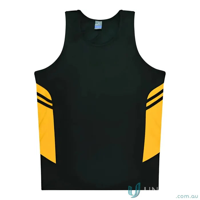 Aussie Pacific 3111 Kids Thames Dark Singlet in Black