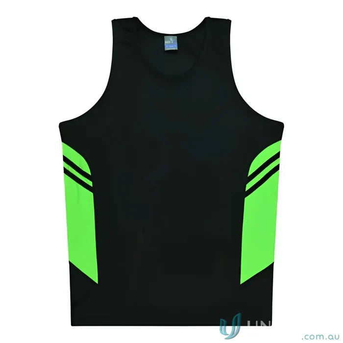Aussie Pacific 3111 Kids Thames Dark Singlet in Black
