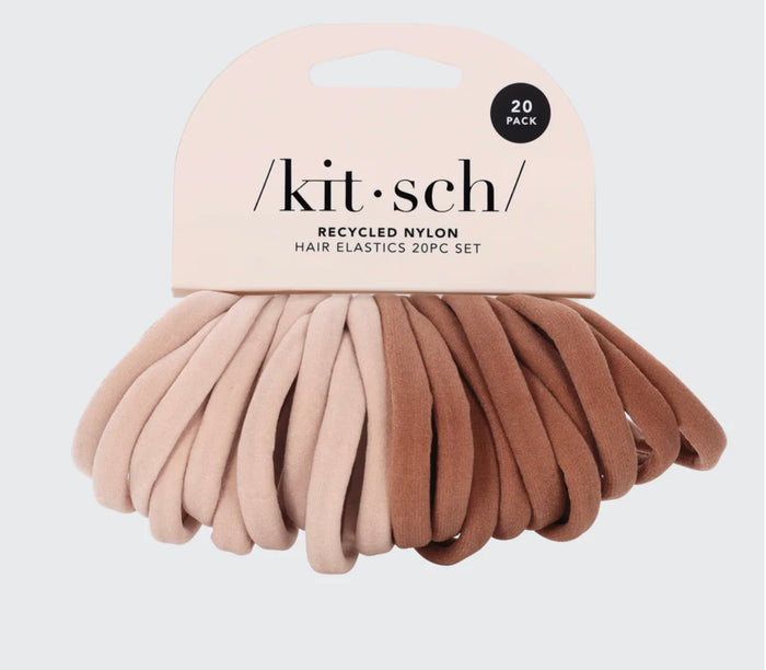 Kitsch Recycled Nylon Hair Elastic 20PC Set