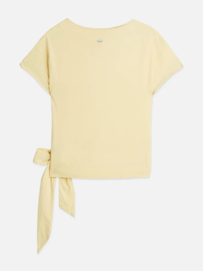 Knotted Slash Neck T-Shirt Parsnip U9A01300T
