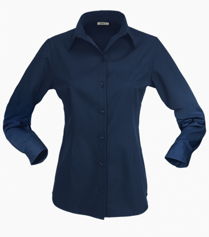 easy care shirt 2161L Ladies' Essential Long Sleeve Business Shirt in Navy