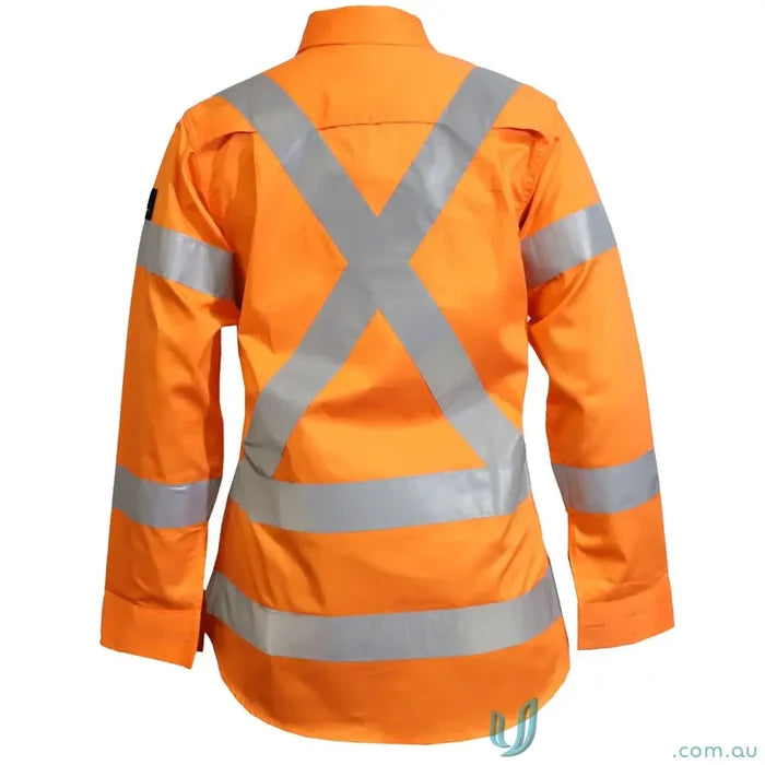 Ladies NSW Rail lightweight safety shirt with reflective X-pattern and arm bands