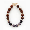 Large Natural Stone Brown and Grey 16"-18" Necklace