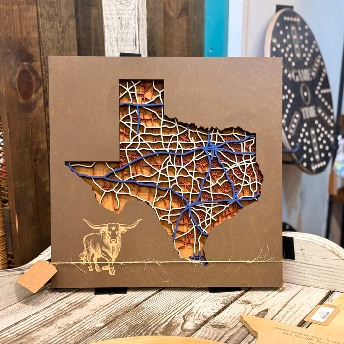 Layered Texas Map