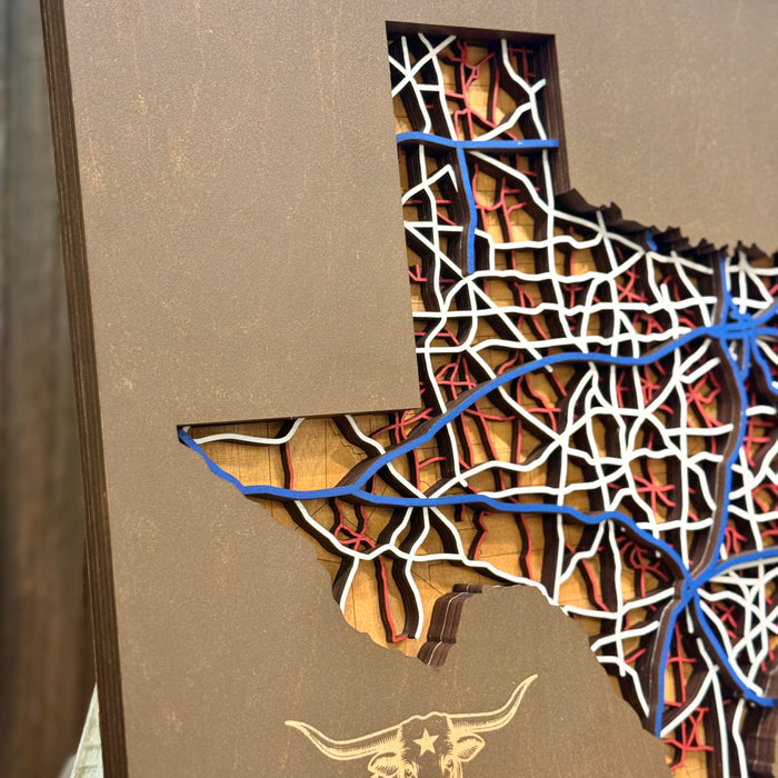 Layered Texas Map