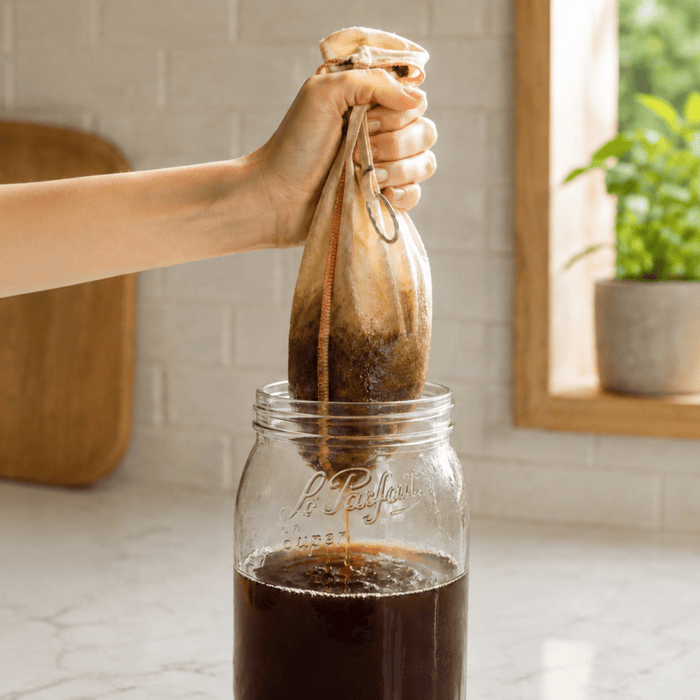 Le Parfait America CoffeeSock Orange Screw Top Jar 2L Le Parfait X CoffeeSock Cold Brew Kit