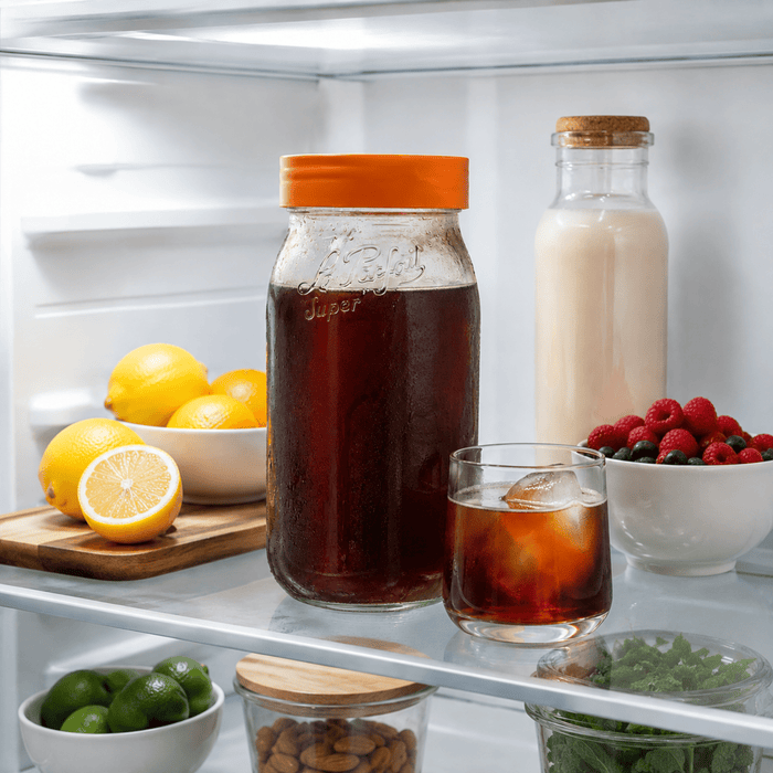 Le Parfait America CoffeeSock Orange Screw Top Jar 2L Le Parfait X CoffeeSock Cold Brew Kit