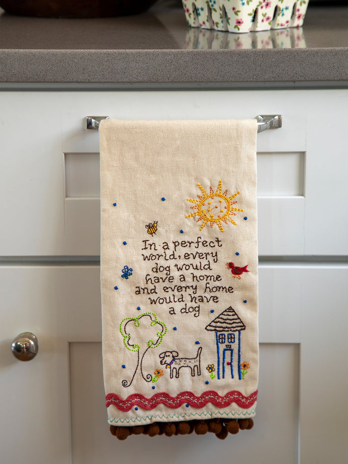 Linen Hand Towel|Dog-view 1