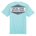 Local Girl Women' s Blue Tropic Diamond Crest Short Sleeve T-shirt