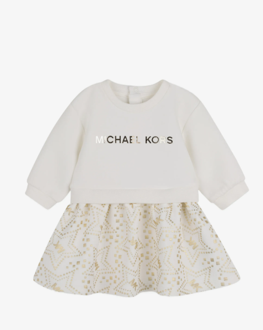 MICHAEL KORS logo printed flared dress