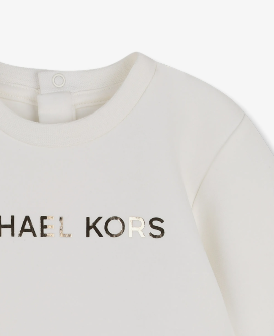 MICHAEL KORS logo printed flared dress