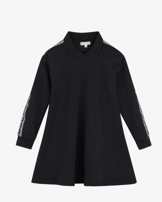 MICHAEL KORS logo-tape long-sleeve casual dress
