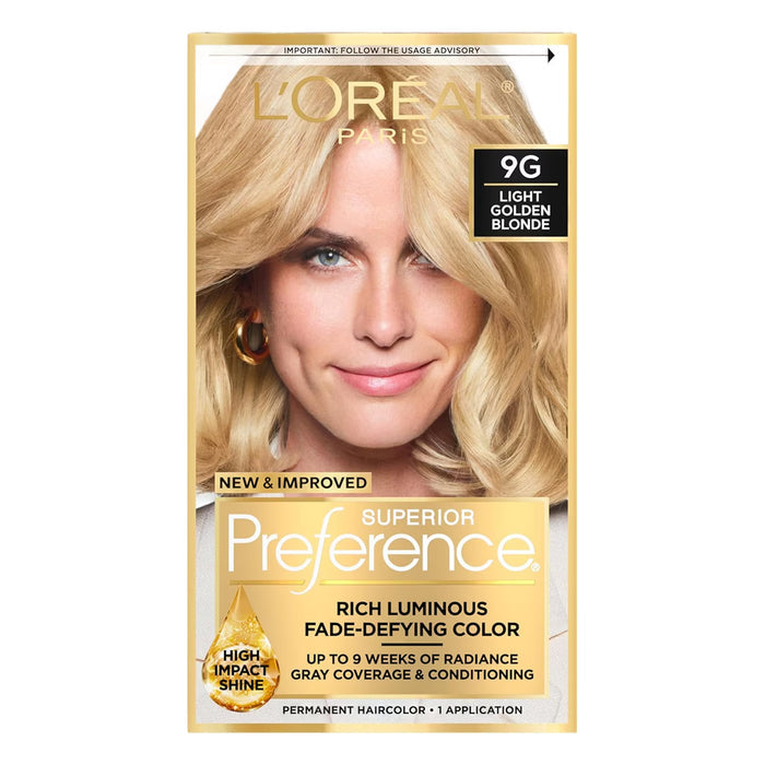 L'Oréal Superior Preference Hair Color, 9G Golden Blonde - 12 Pack