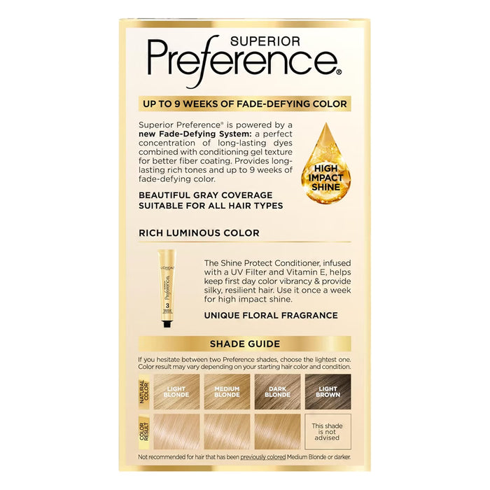 L'Oréal Superior Preference Hair Color, 9G Golden Blonde - 12 Pack