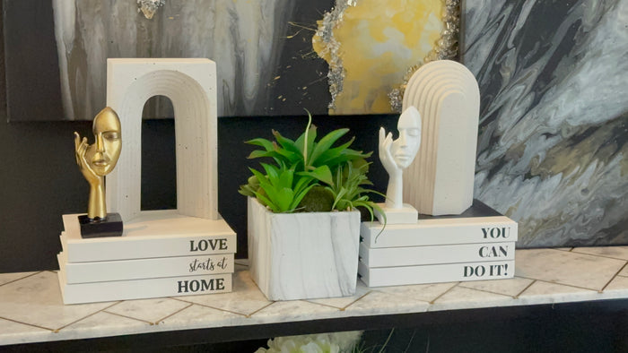 “LOVE STARTS AT HOME”  AFFIRMATION DECORATIVE BOOK SET (EMPTY PAGES)