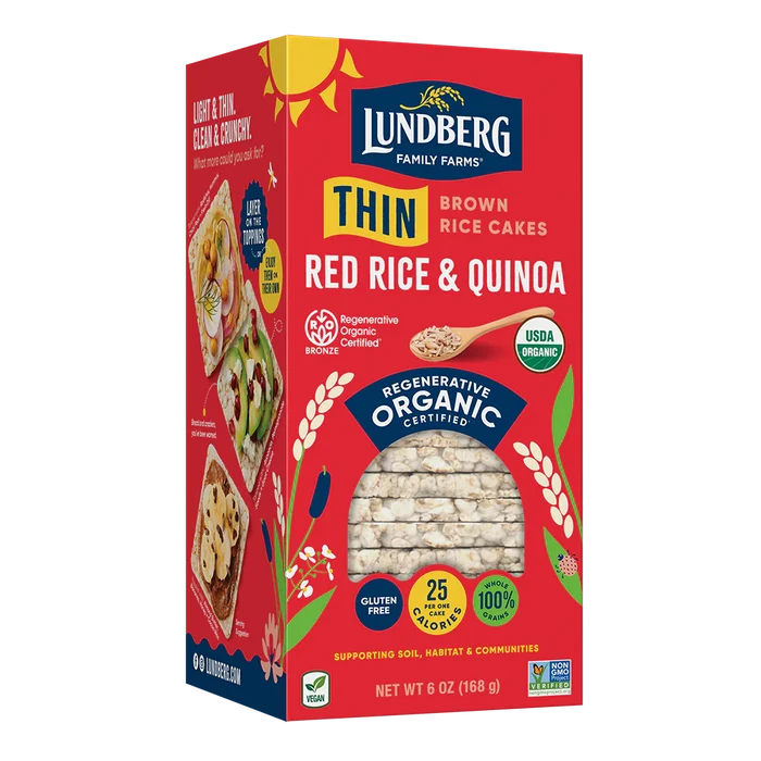 Lundberg: Brown Rice Puffed Grain Cakes Red Rice & Quinoa