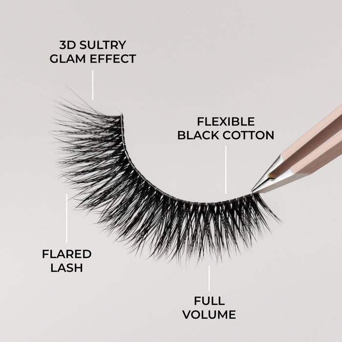 Madison false lashes packaging showing full volume flared lashes against a light background