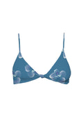 MAI Knot Top (Steel Blue Hibiscus)