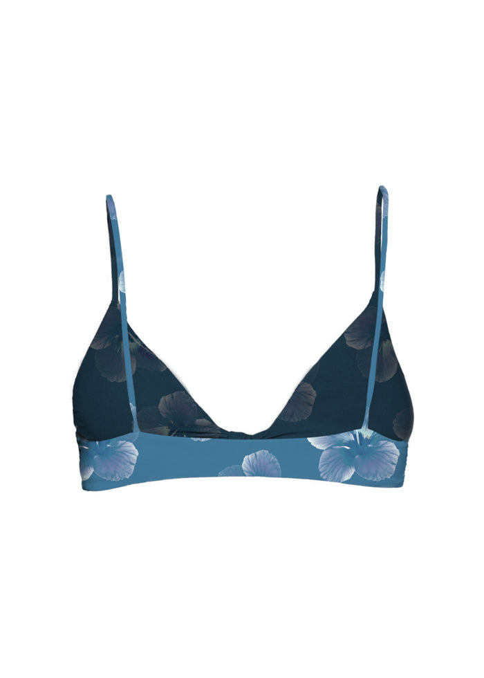 MAI Knot Top (Steel Blue Hibiscus)